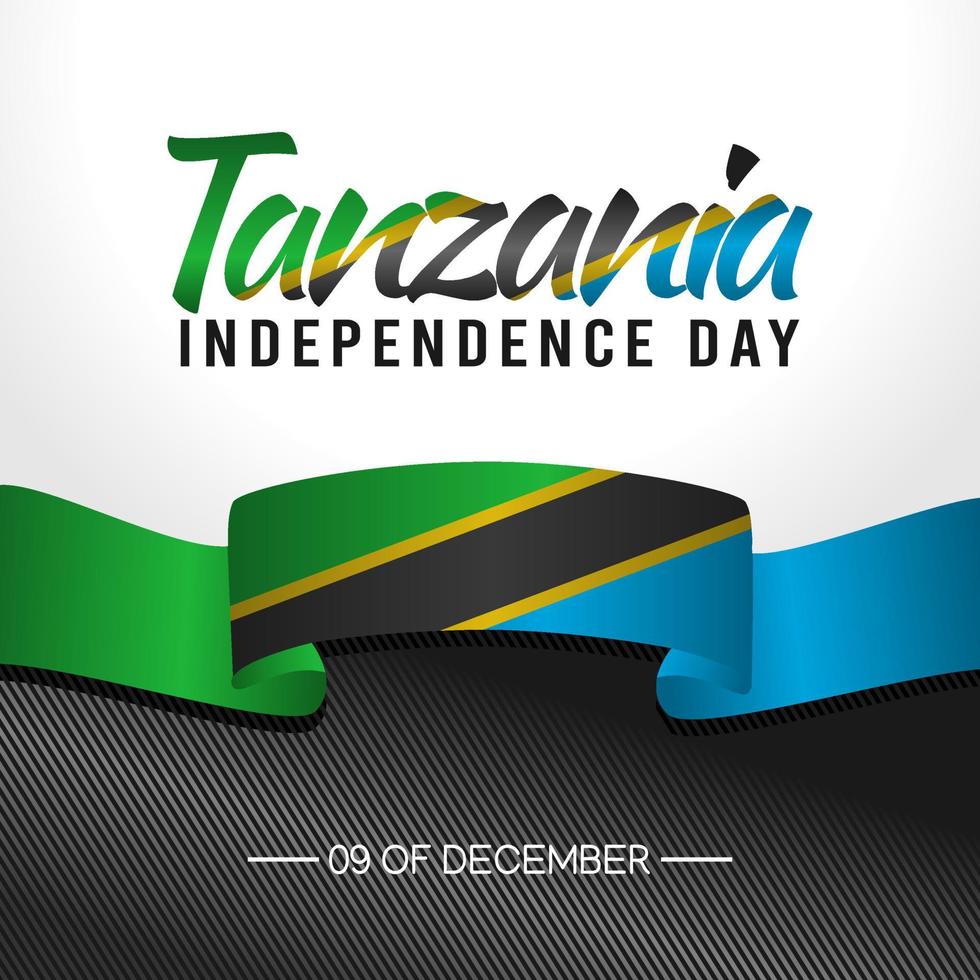 illustration vectorielle de la fête de l'indépendance de la tanzanie vecteur