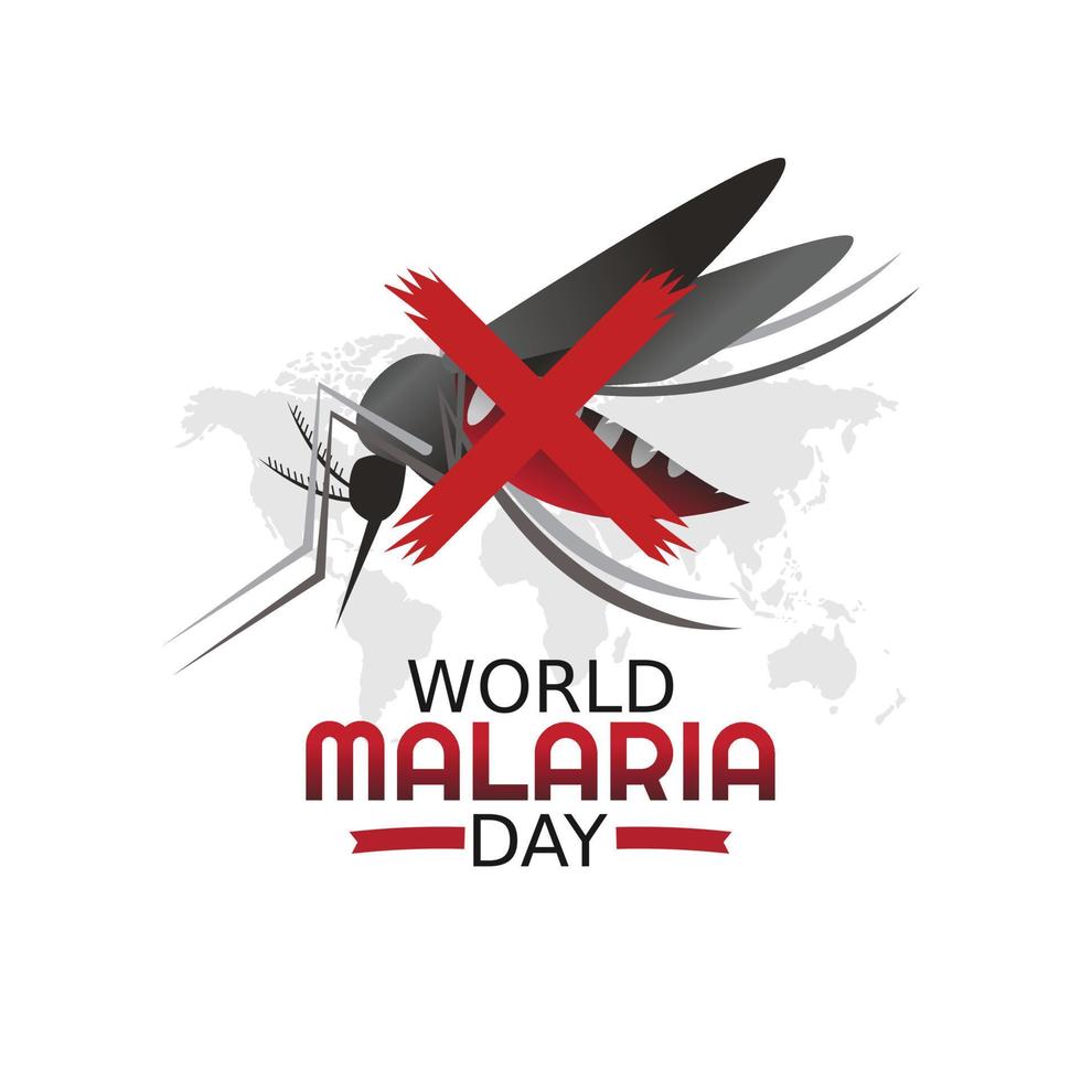 illustration vectorielle de la journée mondiale du paludisme vecteur