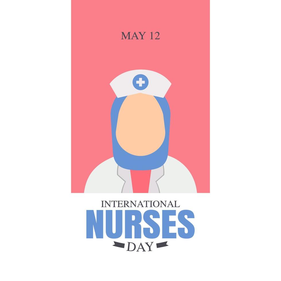illustration vectorielle de la journée internationale des infirmières vecteur