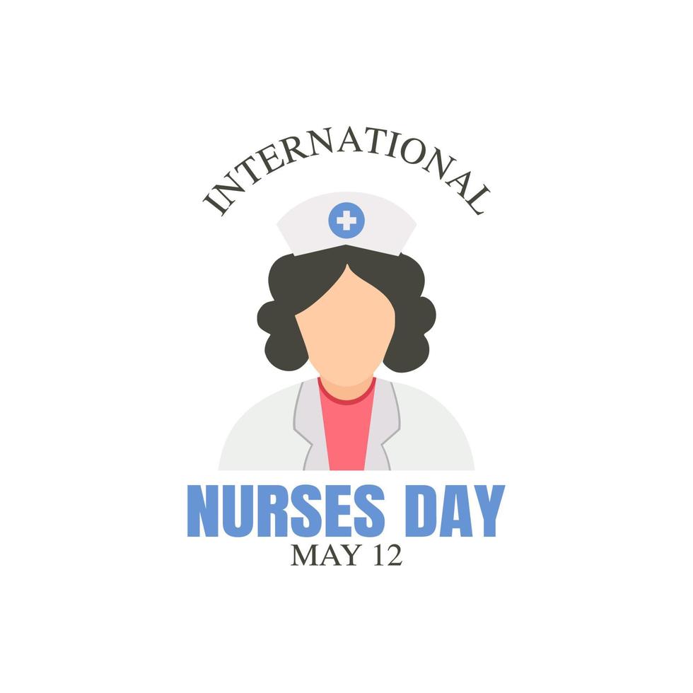 illustration vectorielle de la journée internationale des infirmières vecteur