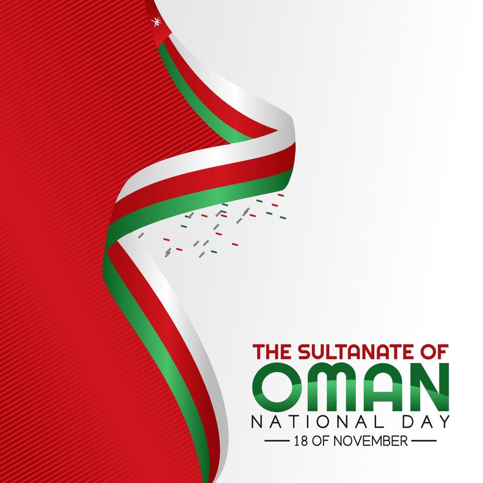 illustration vectorielle de la fête nationale d'oman vecteur