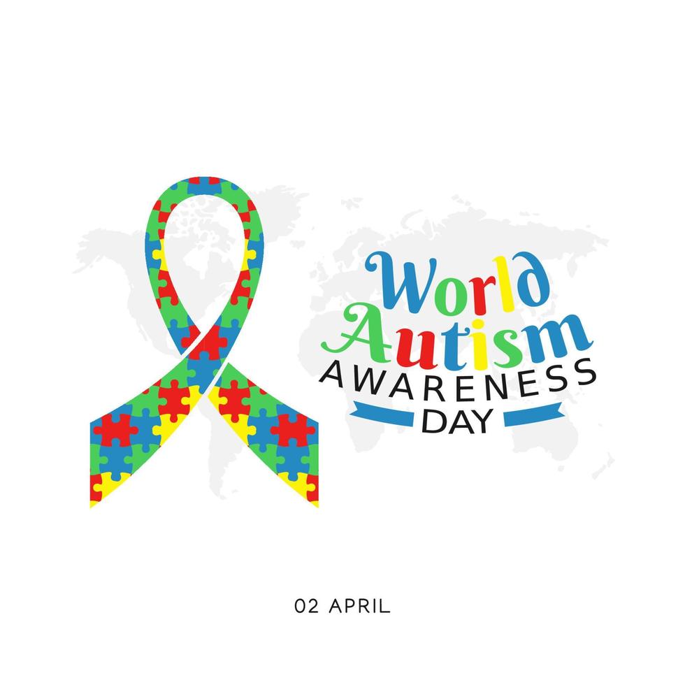 illustration vectorielle de la journée mondiale de sensibilisation à l'autisme vecteur