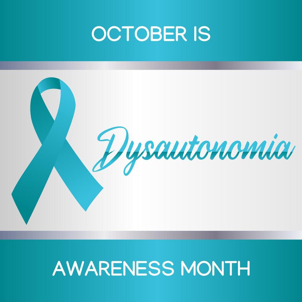 illustration vectorielle du mois de sensibilisation à la dysautonomie vecteur