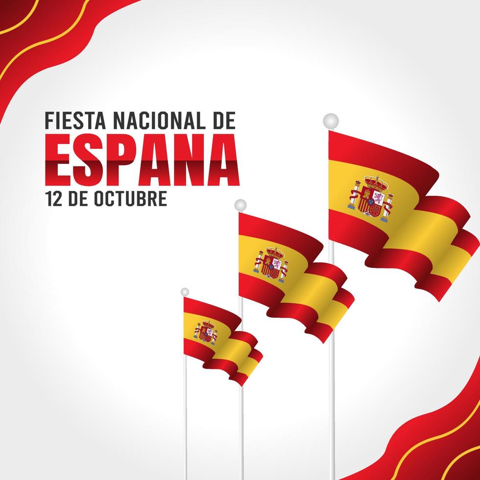 illustration vectorielle fiesta de españa. traduction espagne fête nationale vecteur
