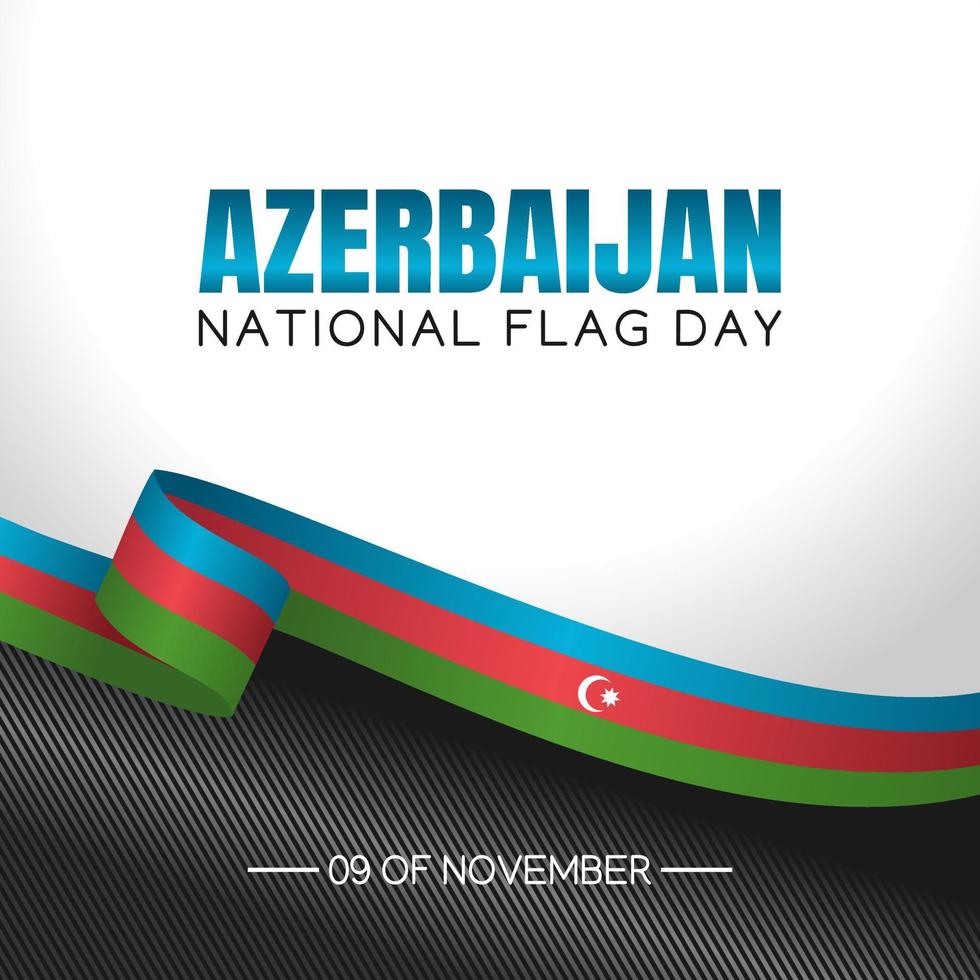 illustration vectorielle du jour du drapeau national de l'azerbaïdjan vecteur