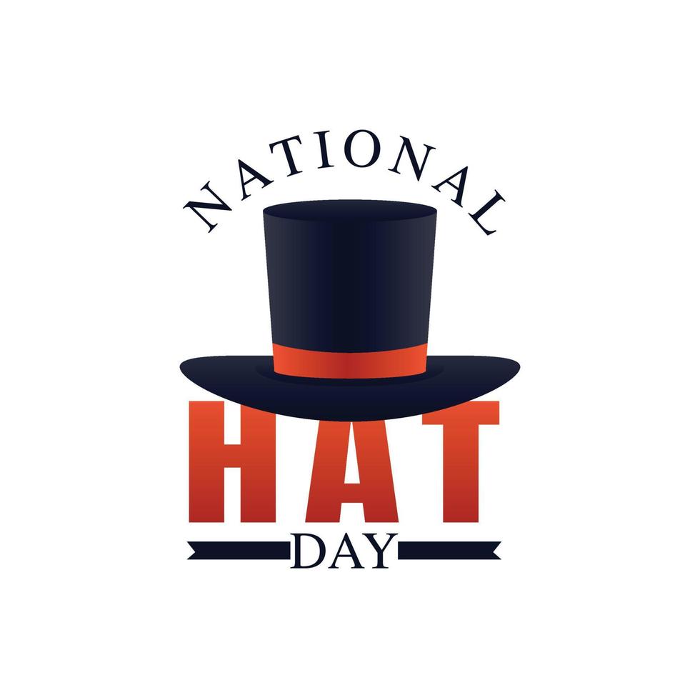 illustration vectorielle de la journée nationale du chapeau vecteur