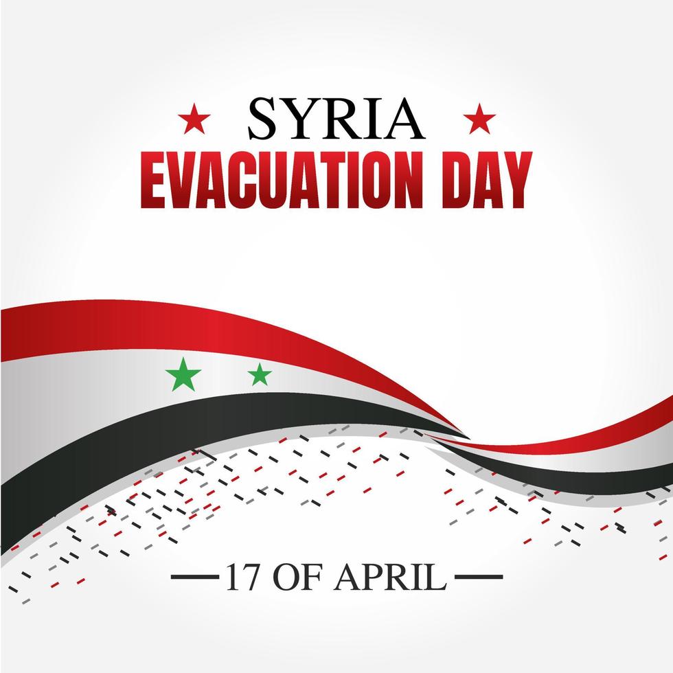 illustration vectorielle de la journée d'évacuation de la syrie vecteur