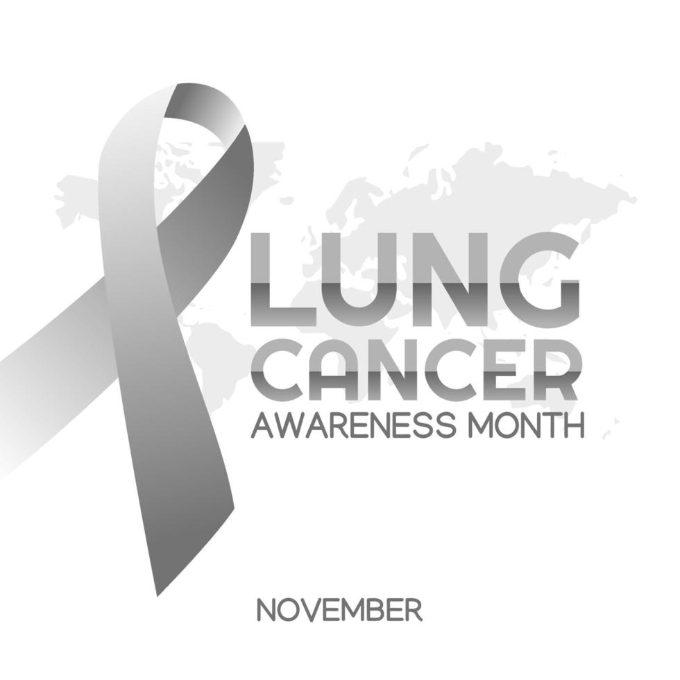 illustration vectorielle du mois de sensibilisation au cancer du poumon vecteur