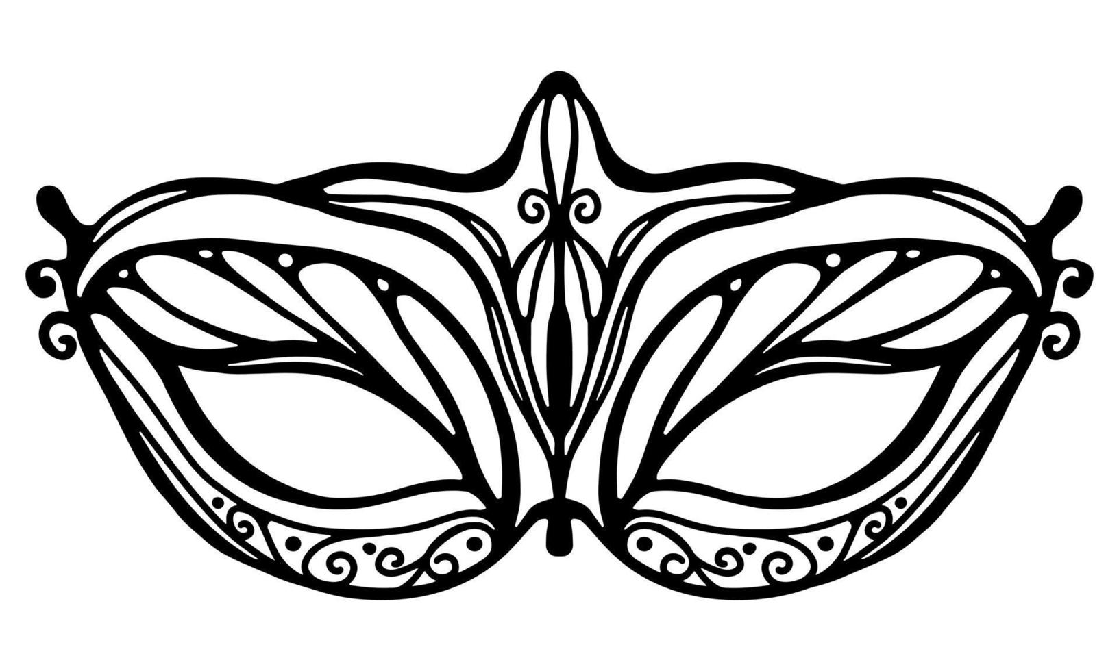 masque de mardi gras isolé sur fond blanc. illustration vectorielle de masque d'élégance de carnaval vénitien. vecteur