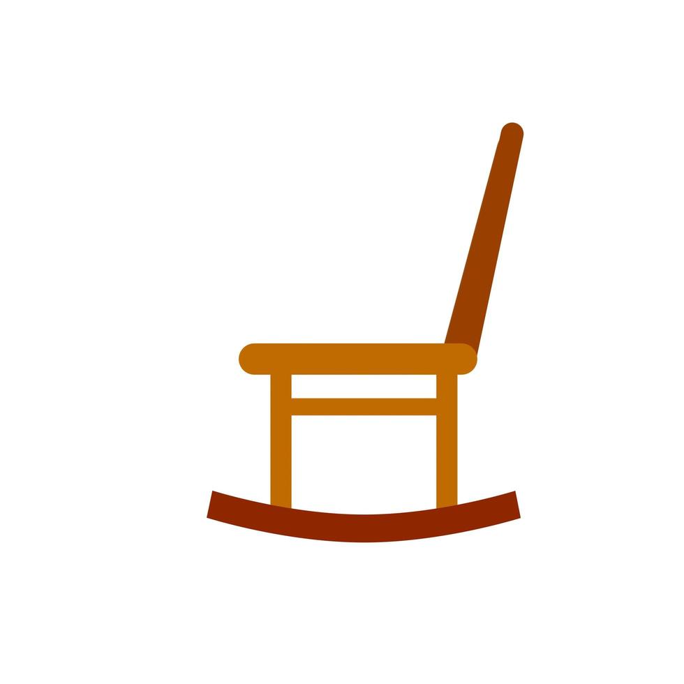 fauteuil à bascule. fauteuil en bois. vecteur