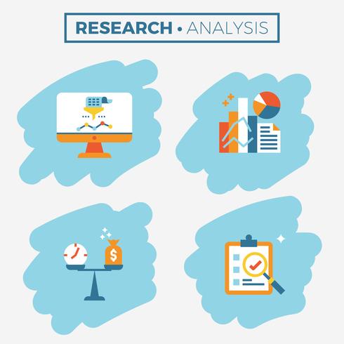 Recherche et analyse icône illustration vecteur