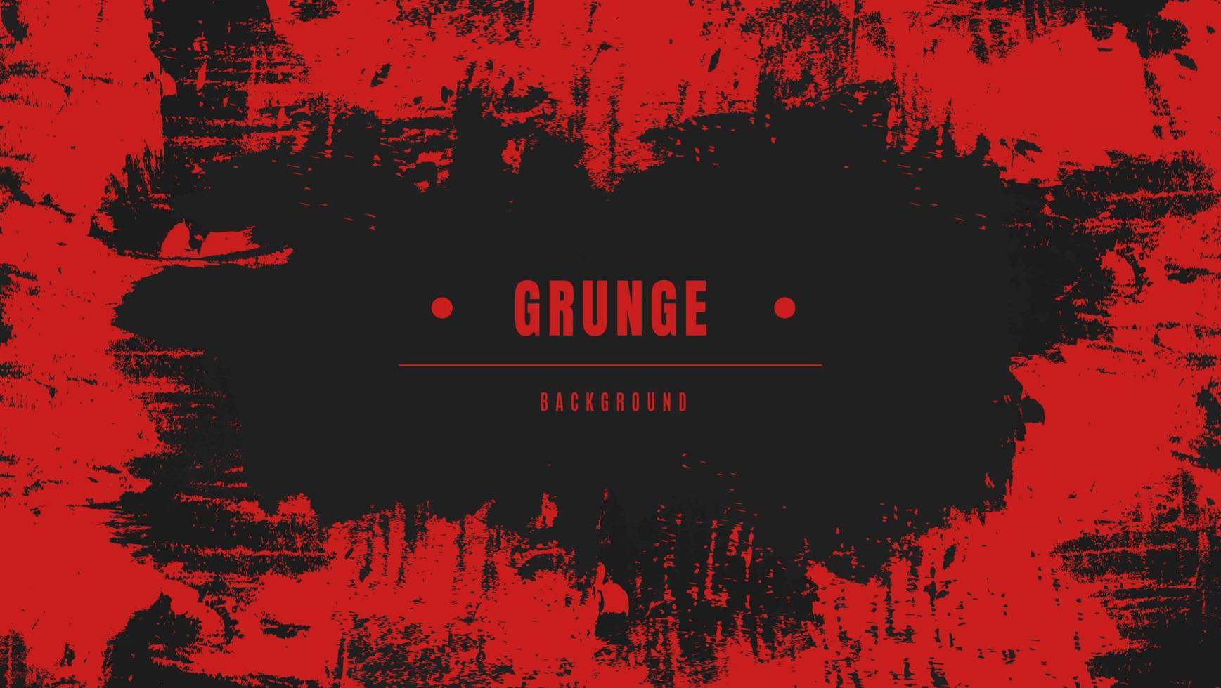 conception abstraite de cadre grunge noir en arrière-plan rouge à gratter vecteur