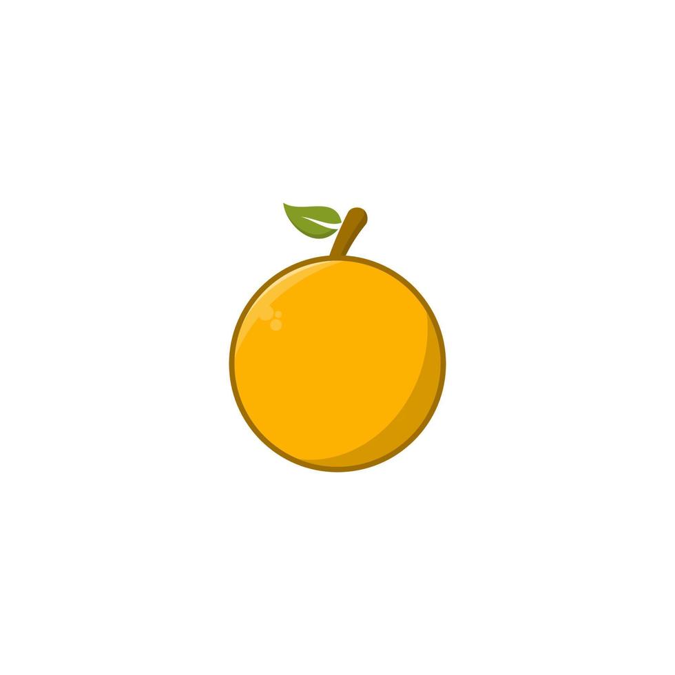 modèles de conception de vecteur d'icône de fruit orange sur fond blanc