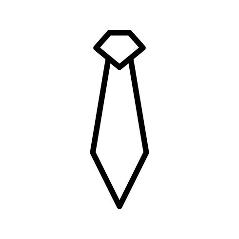 Icône de cravate noire vecteur
