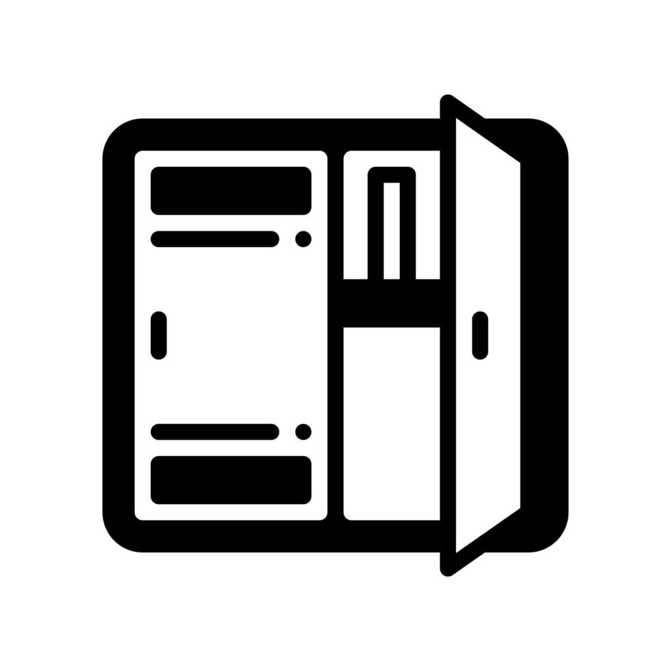 icône de style solide de casier. illustration vectorielle pour la conception graphique, le site Web, l'application vecteur
