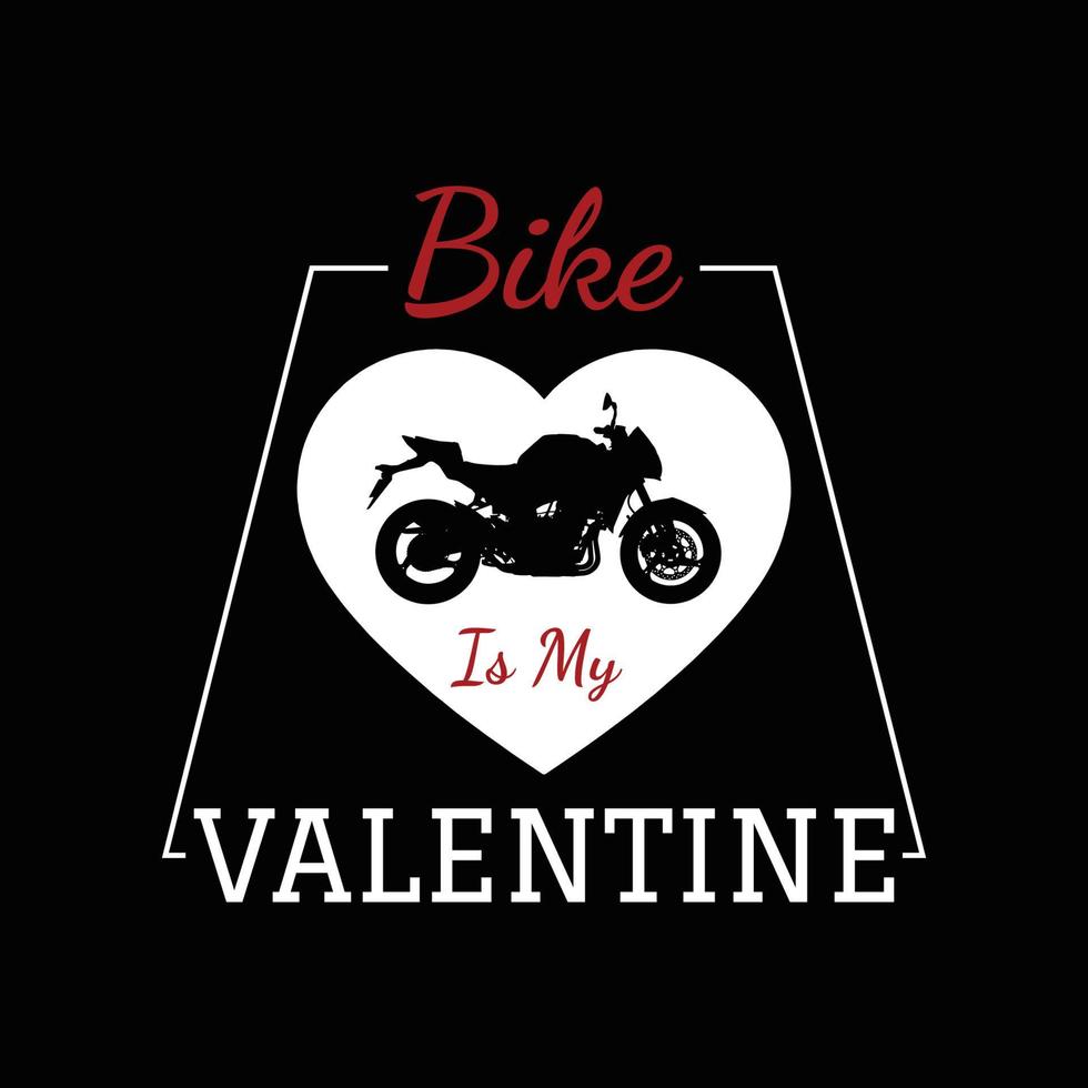 le vélo est ma conception de t-shirt valentine vecteur