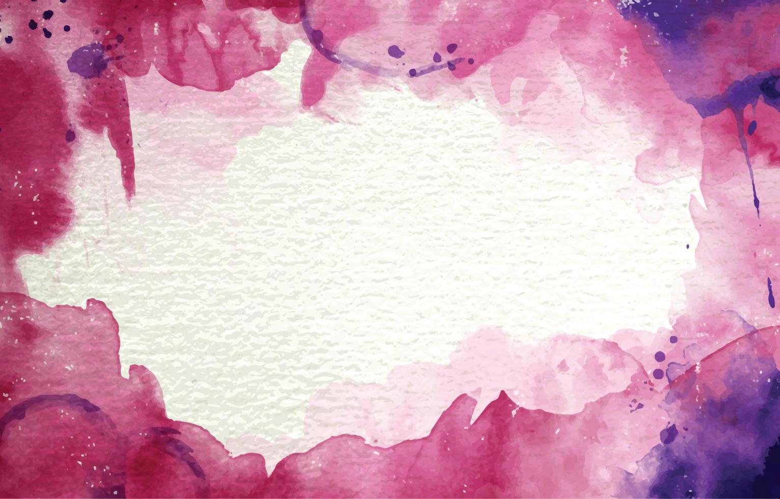 concept de cadre aquarelle violet et magenta vecteur