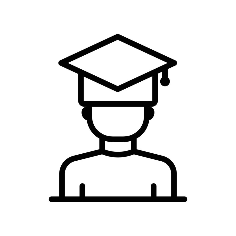 icône de ligne étudiant. adapté au symbole de l'éducation. conception simple modifiable. vecteur de modèle de conception