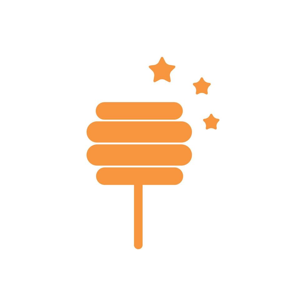 bâtons de miel en bois logo moderne vecteur icône illustration design