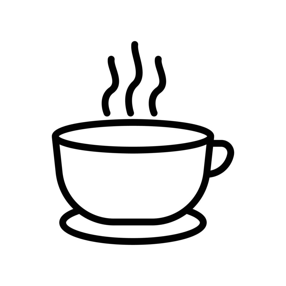 icône de ligne de tasse de café. adapté à la publicité sur les produits à base de café. conception simple modifiable. vecteur de modèle de conception