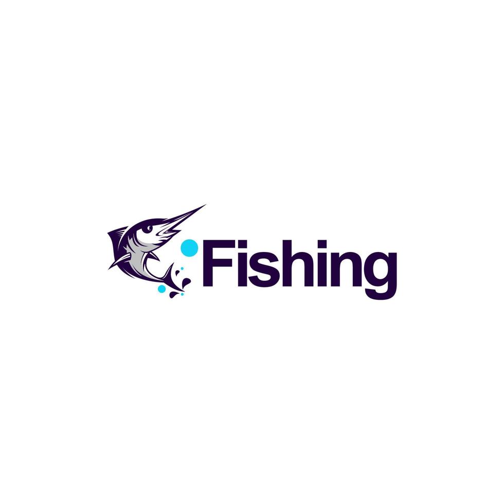 logo de pêche au marlin vecteur