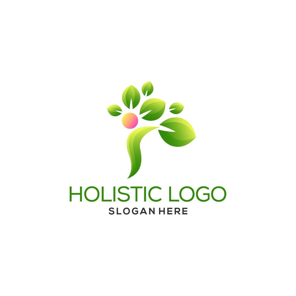 création de logo holistique avec vecteur