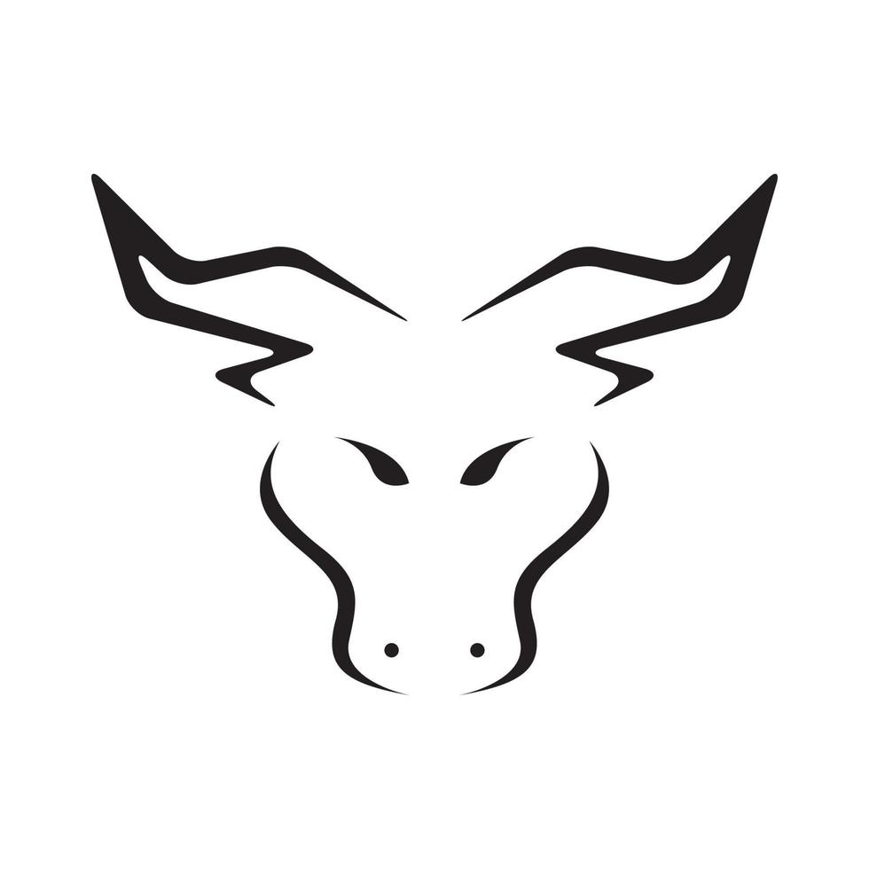 forme moderne minimaliste visage chèvre logo design vecteur graphique symbole icône signe illustration idée créative