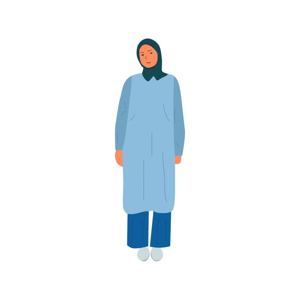 illustration de femme hijab vecteur