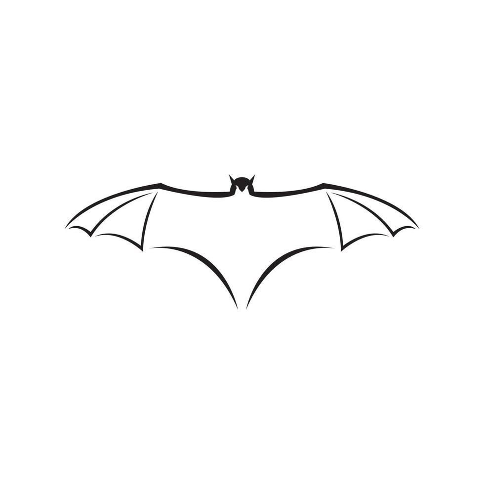 chauve-souris minimaliste avec des ailes création de logo moderne vecteur symbole graphique icône signe illustration idée créative