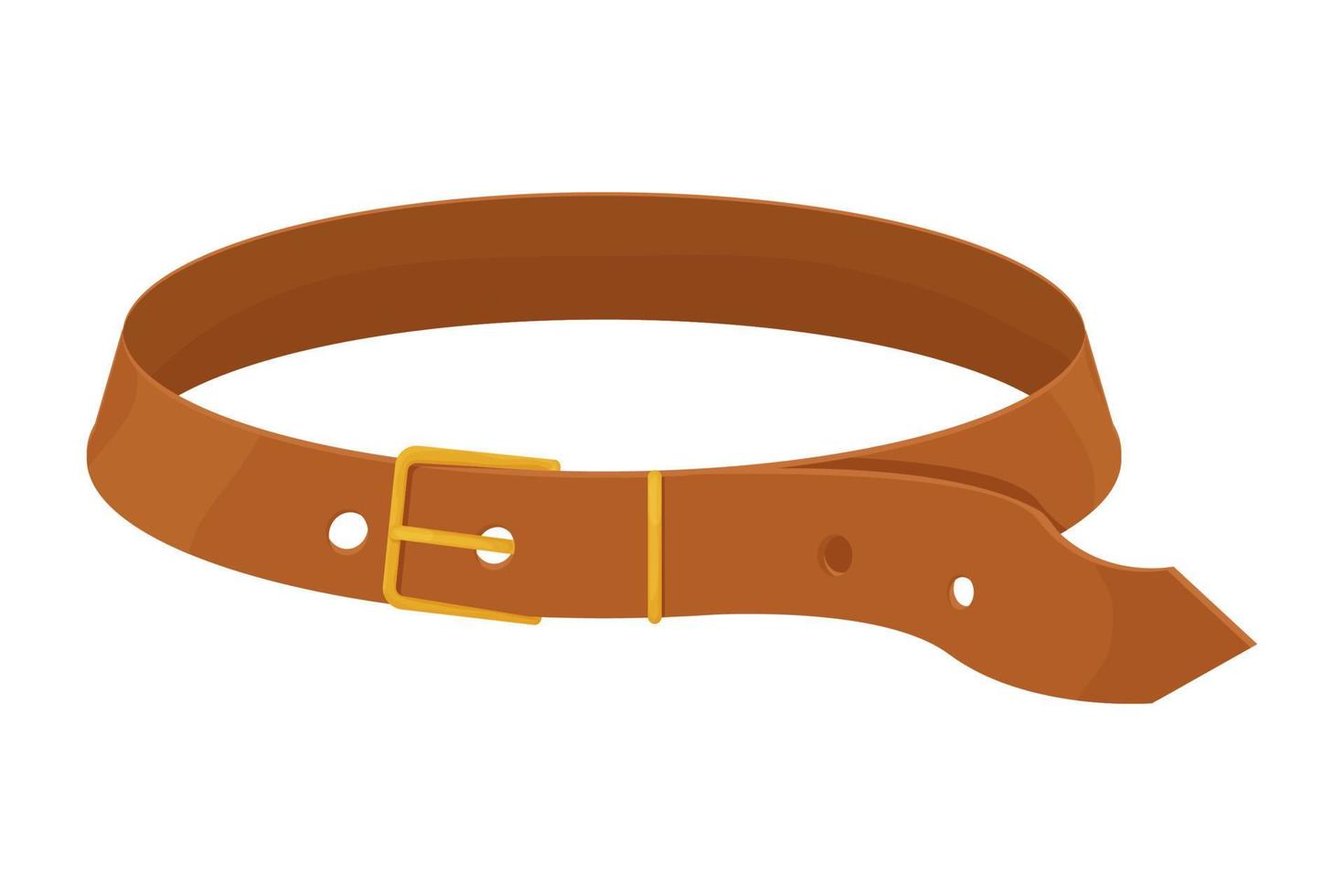 collier de chien de couleur marron en style cartoon isolé sur fond blanc. équipement, accessoire pour animaux de compagnie, symbole de protection. illustration vectorielle vecteur