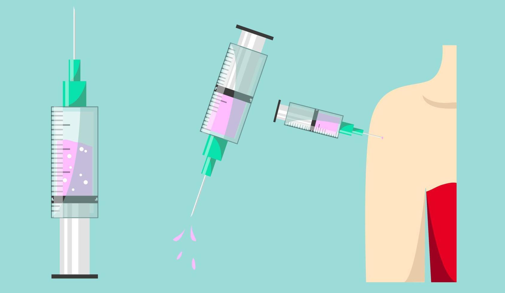 illustration de vecteur plat injection contraceptive