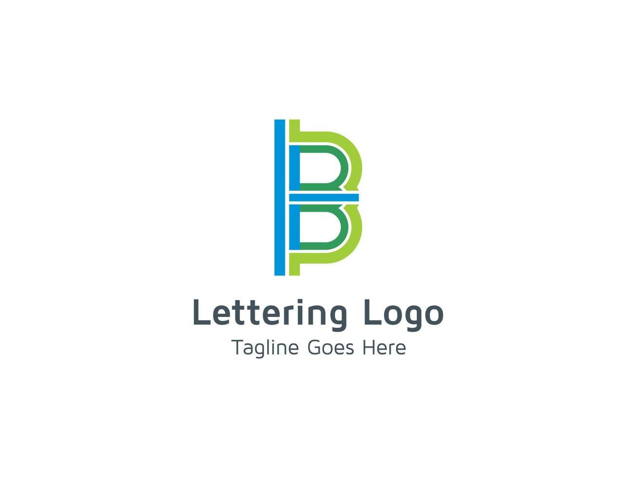 modèle de vecteur créatif lettre b logo concept design pro