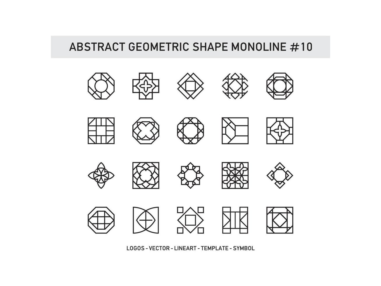 carreaux monoline de forme géométrique abstraite conç vecteur