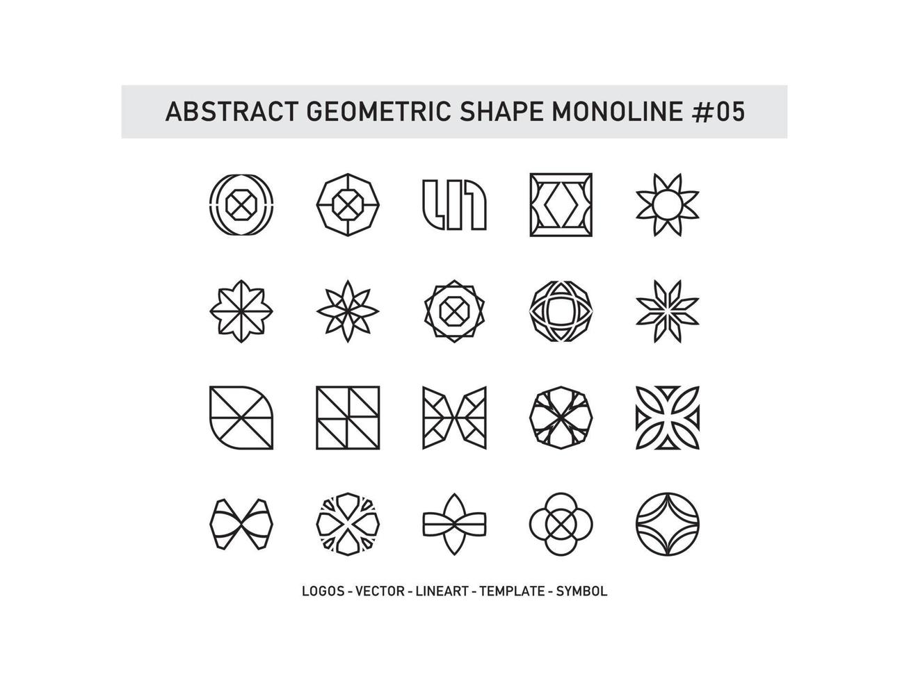 carreaux monoline de forme géométrique abstraite conç vecteur