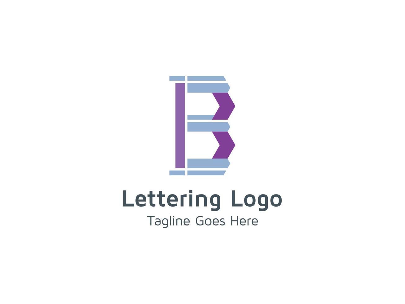 modèle de vecteur créatif lettre b logo concept design pro