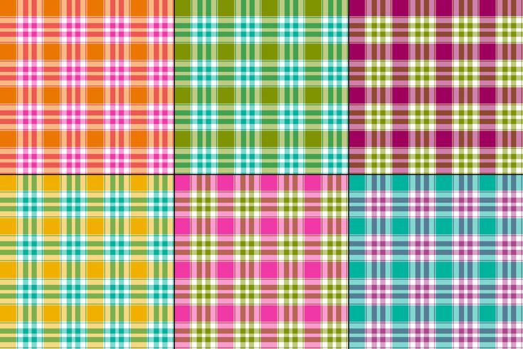 plaids de vecteur coloré madras