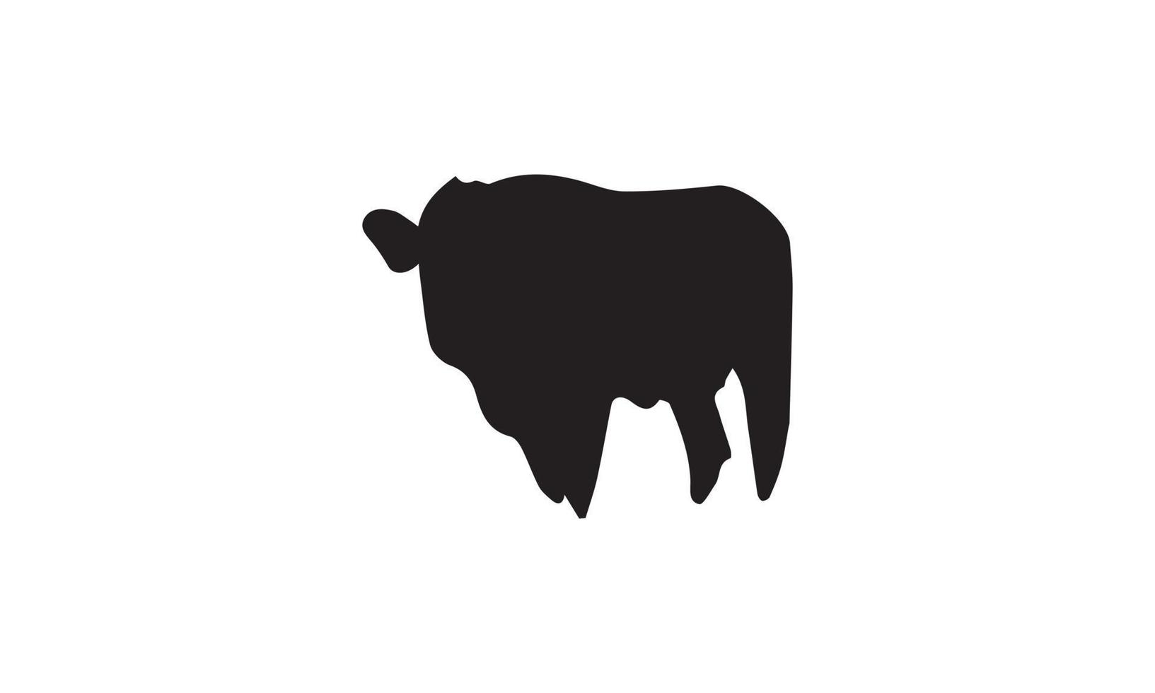 conception d'illustration vectorielle vache noir et blanc vecteur