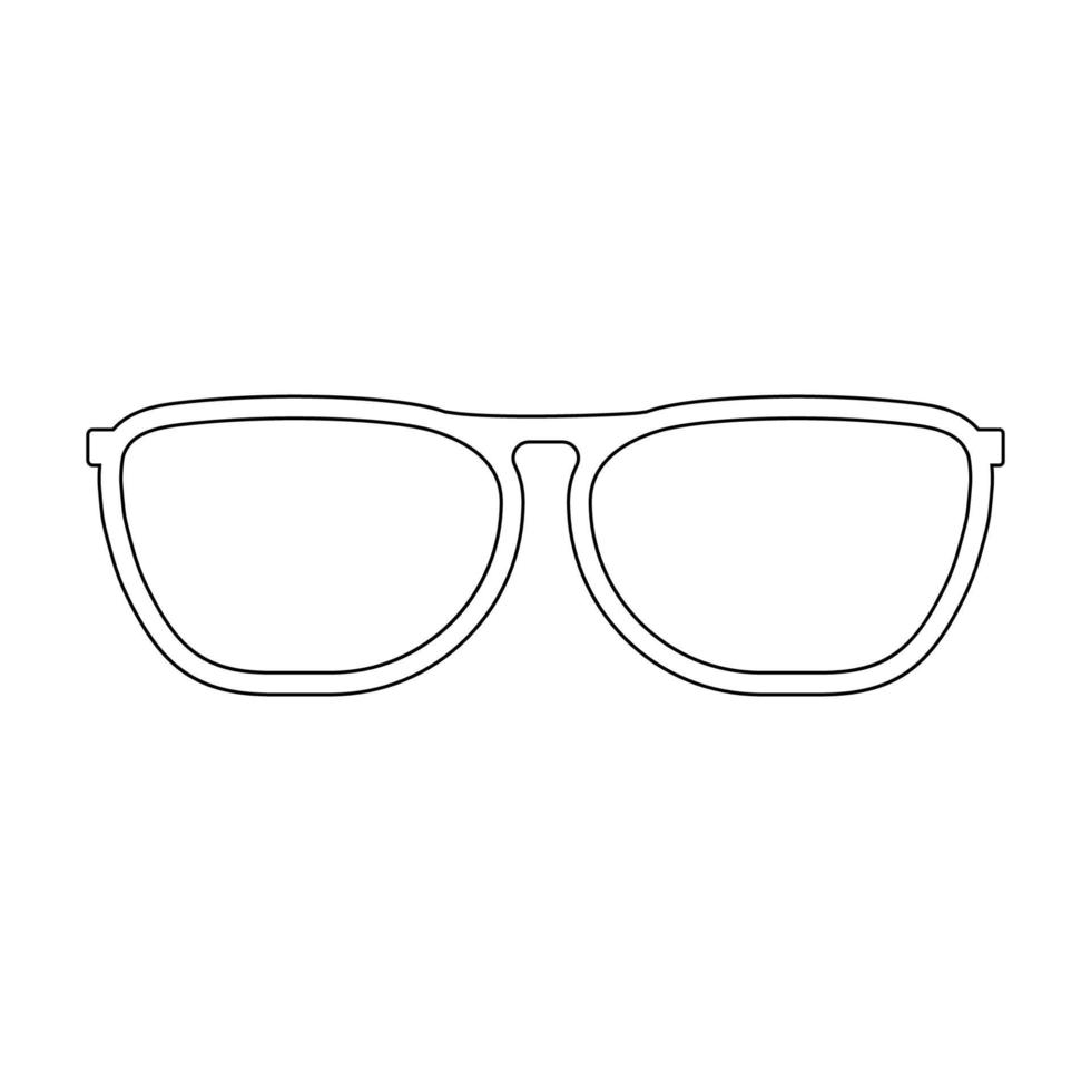 lunettes de soleil avec un cadre contour.white de lunettes élégantes de forme ovale.accessoires pour l'été.illustration vectorielle vecteur