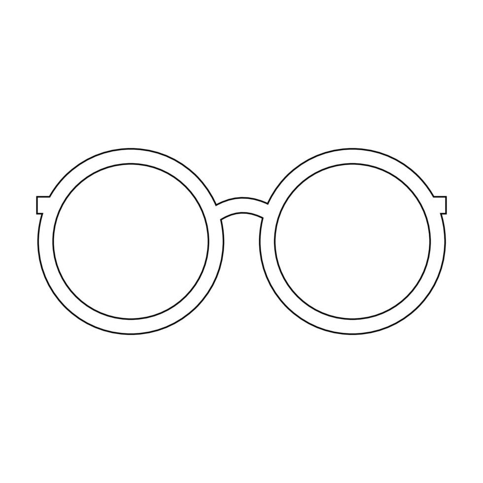 lunettes de soleil avec un cadre contour.white de lunettes rondes élégantes.accessoires pour l'été.illustration vectorielle vecteur