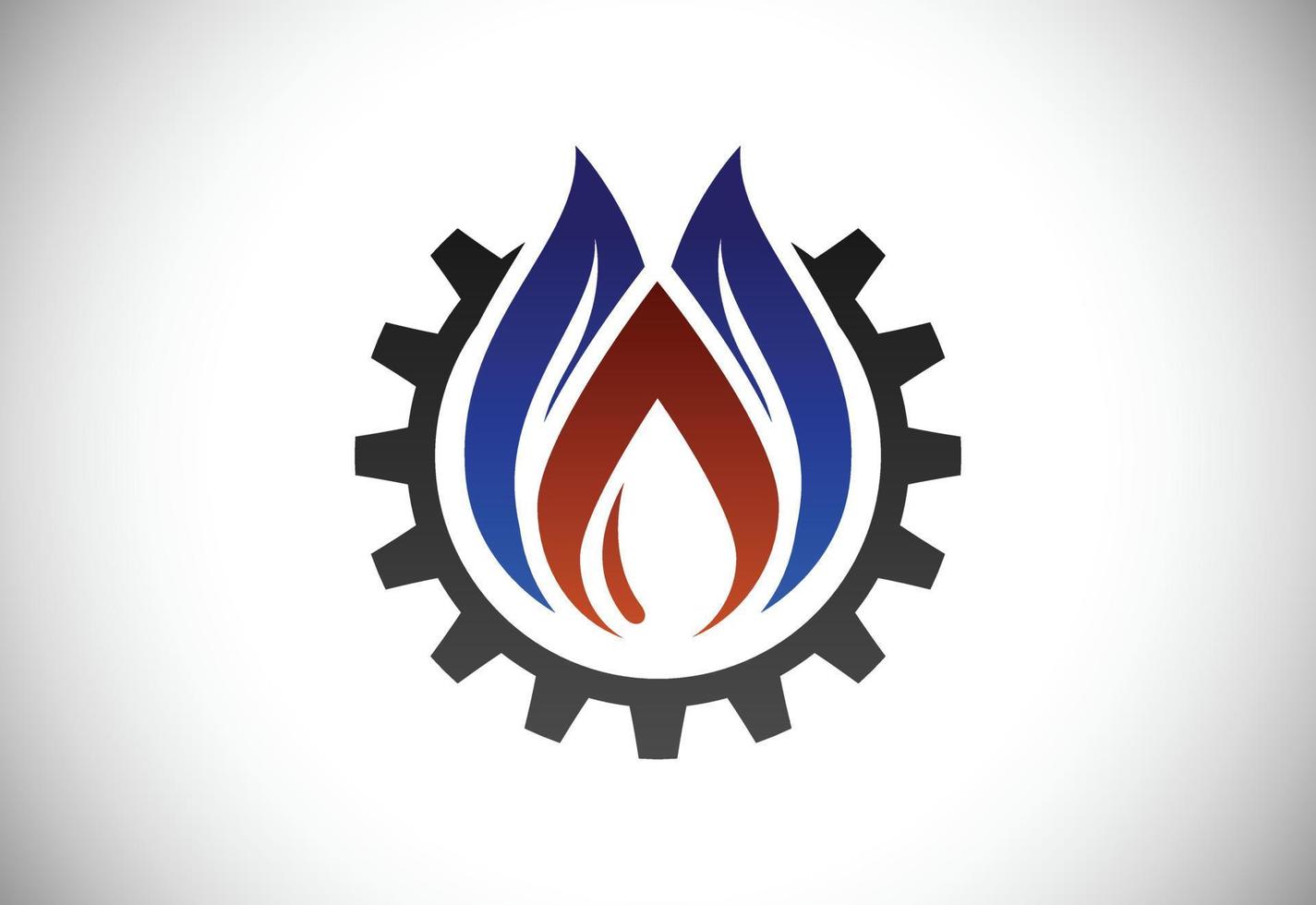 icône de flamme de feu en forme de goutte. concept de conception de logo de l'industrie pétrolière et gazière. vecteur