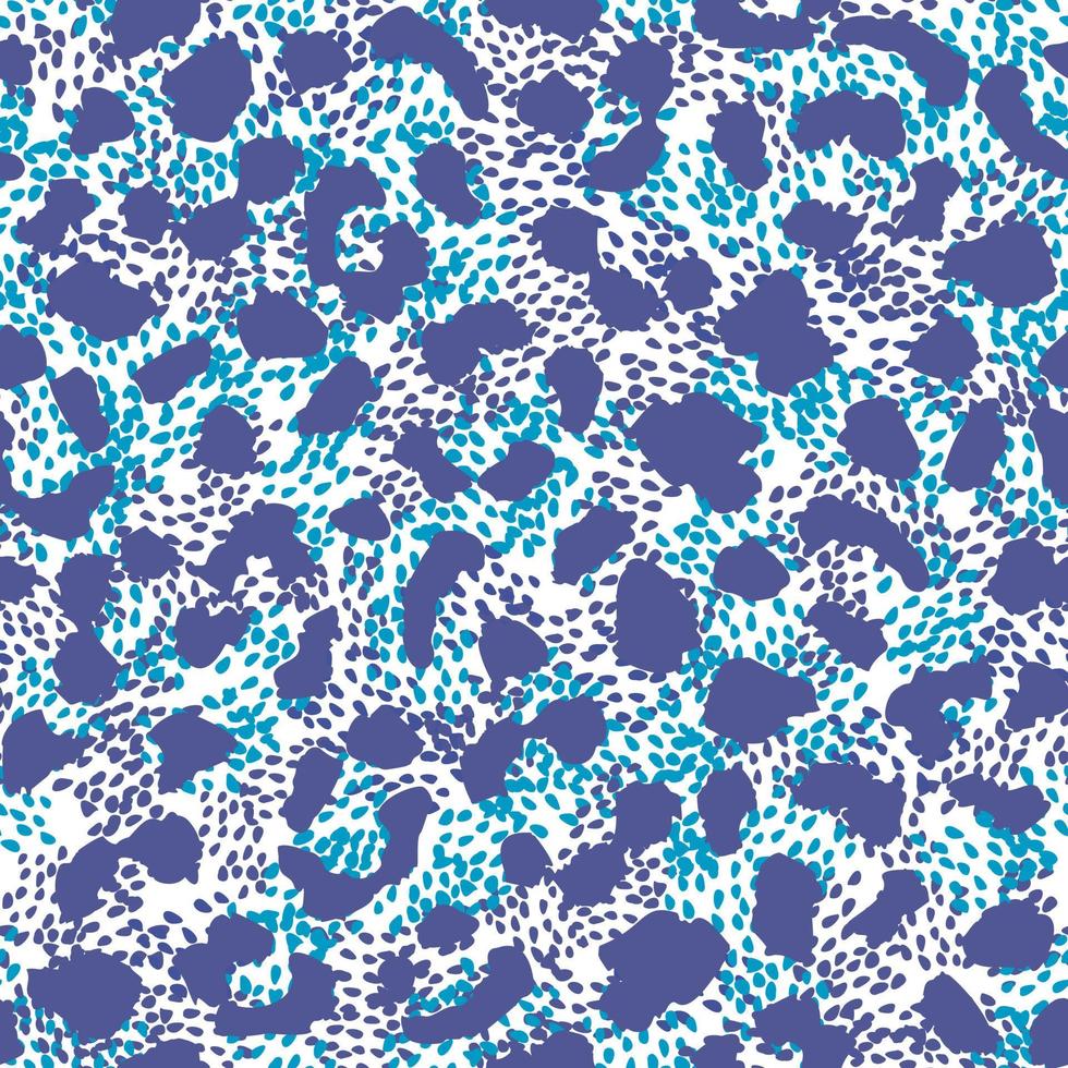 répétition de texture de motif sans couture de peau de léopard bleu. fond d'écran abstrait de fourrure animale. vecteur
