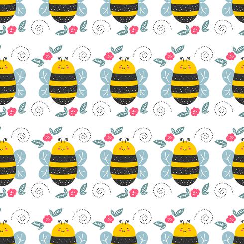 Illustration vectorielle motif abeille vecteur