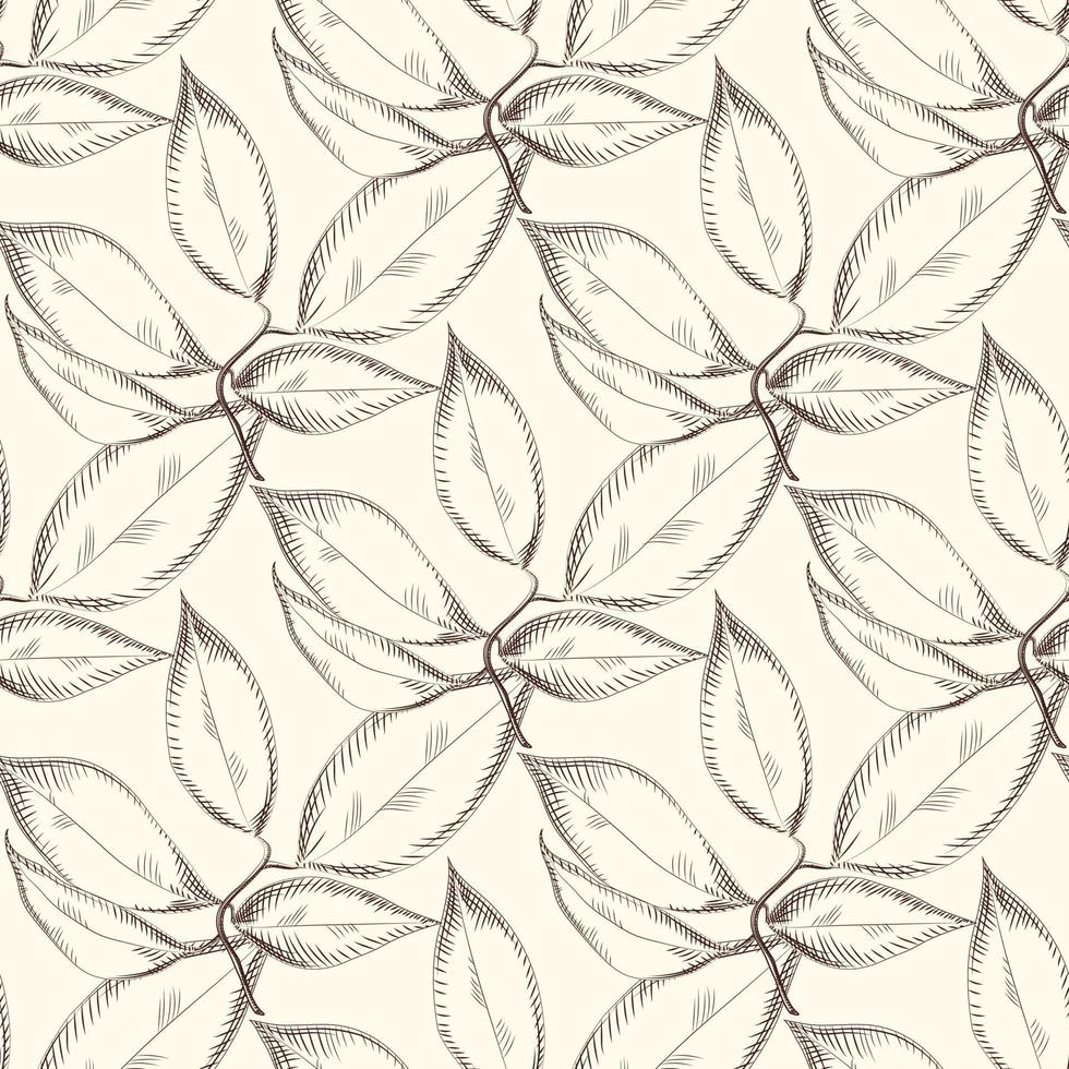 feuilles abstraites modèle sans couture. conception pour tissu, vecteur
