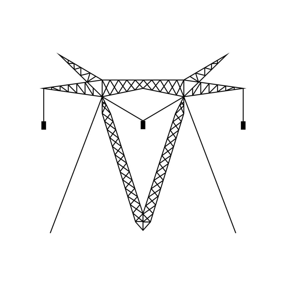 icône de pylône électrique haute tension. symbole de ligne électrique. vecteur