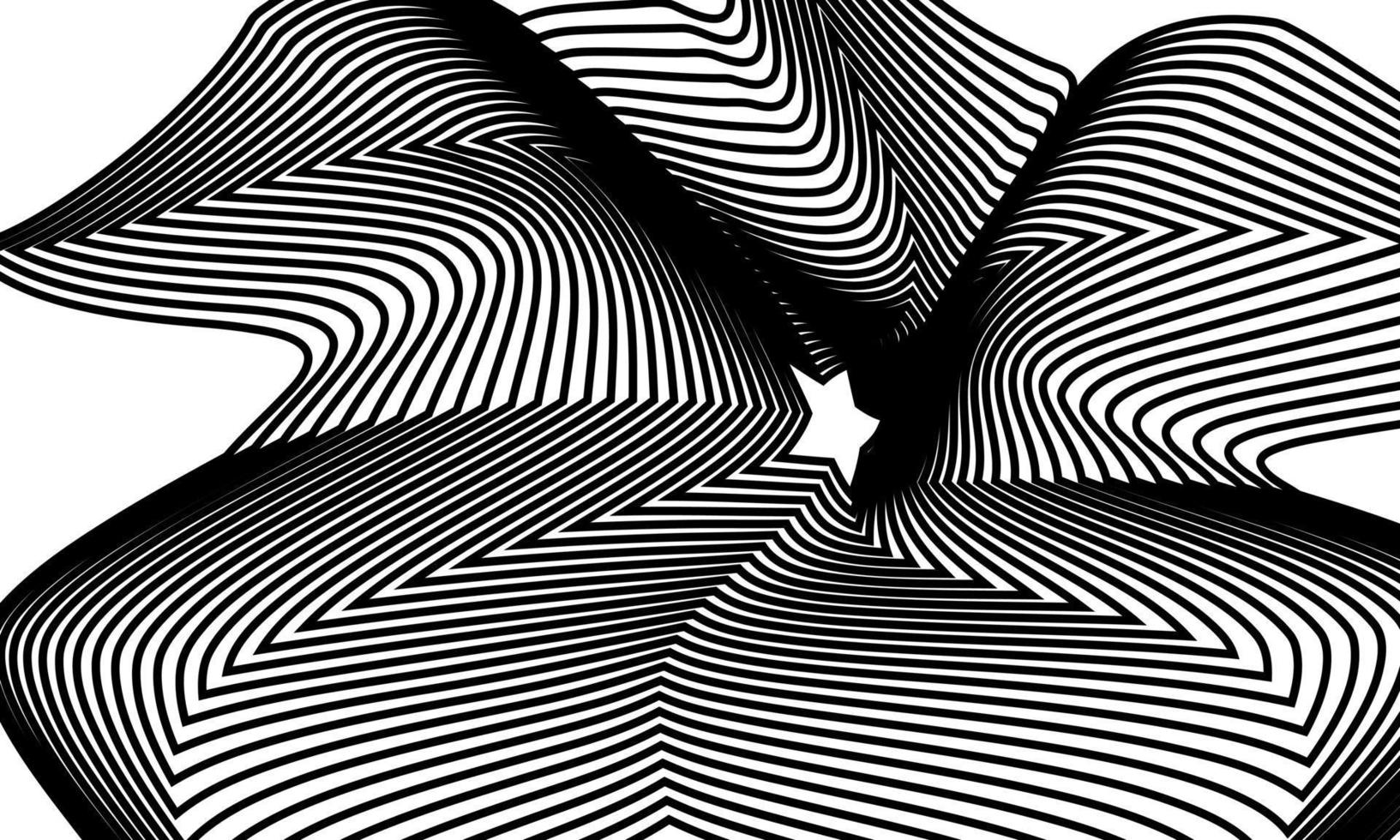 stock vecteur abstrait illusion d'optique lignes fond noir et blanc illusions conception conceptuelle