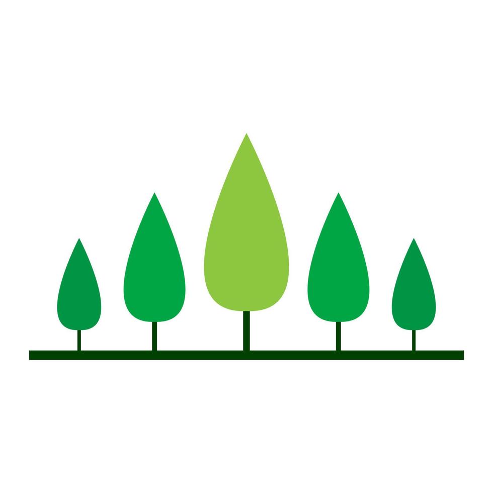 vert coloré forêt arbres soigné logo symbole icône vecteur graphique conception illustration idée créatif