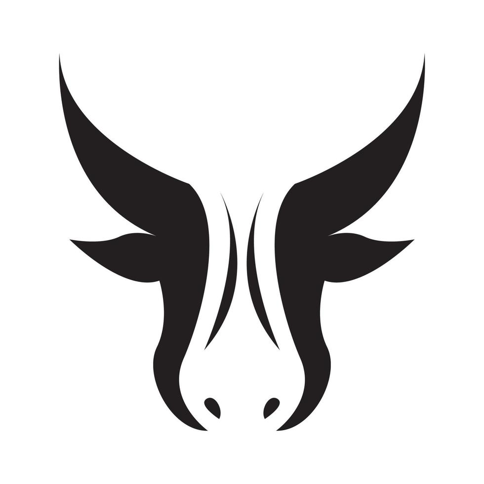 forme moderne tête visage vache logo création vecteur graphique symbole icône signe illustration idée créative