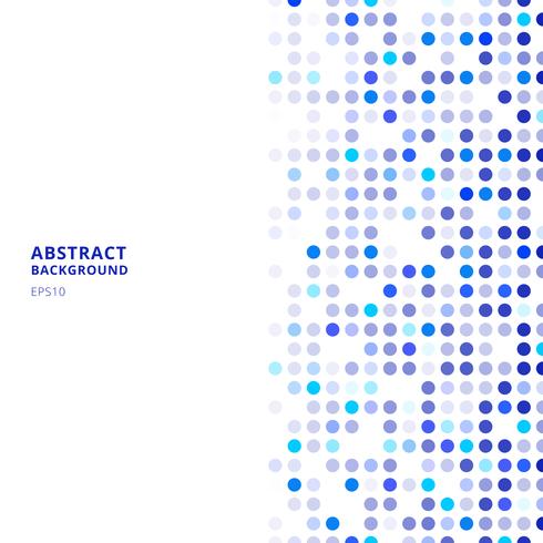 Modèles de conception créative abstraites points aléatoires bleus sur fond blanc. vecteur