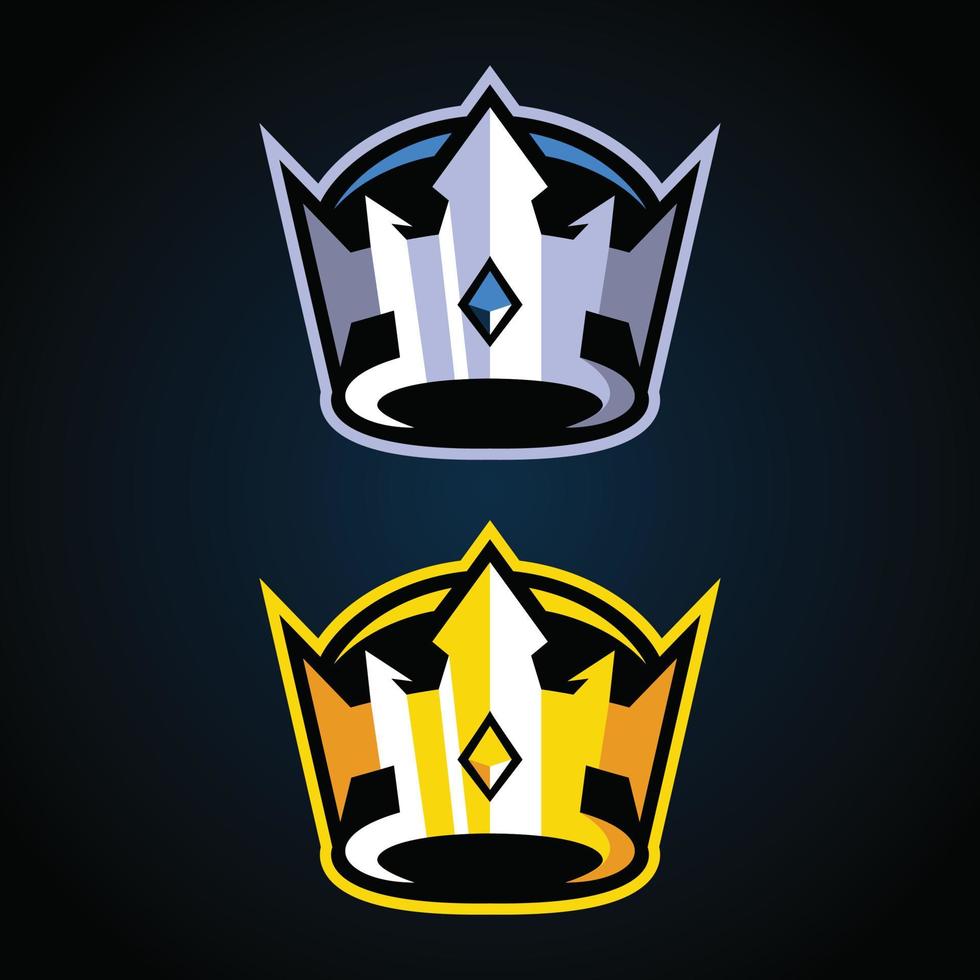 logo couronne esports vecteur