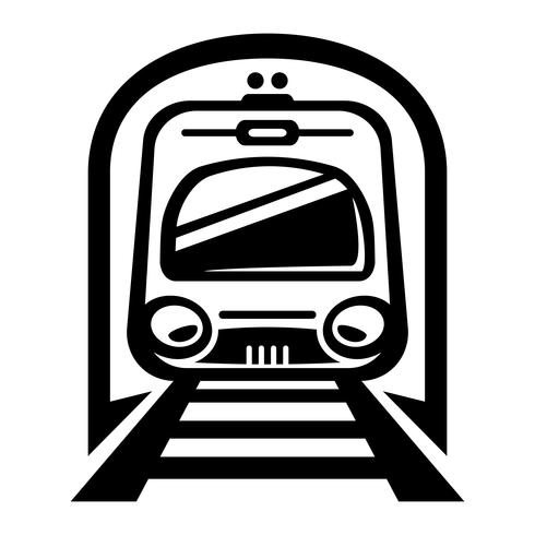 Icône de vecteur de métro train léger